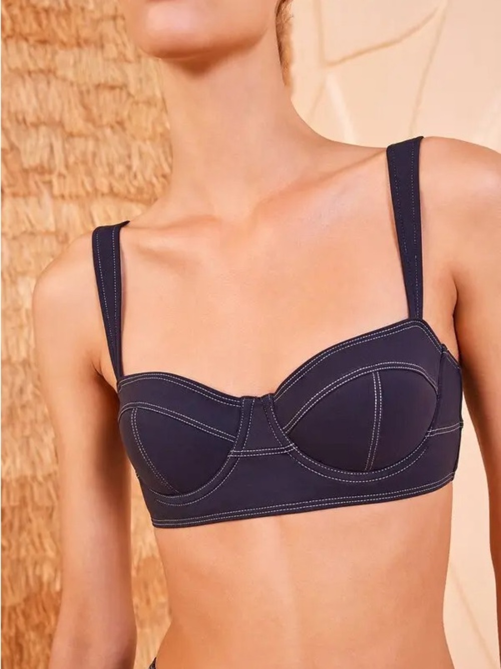 Ulla Johnson Ravello Bra Cup Bikini Top (Noir)